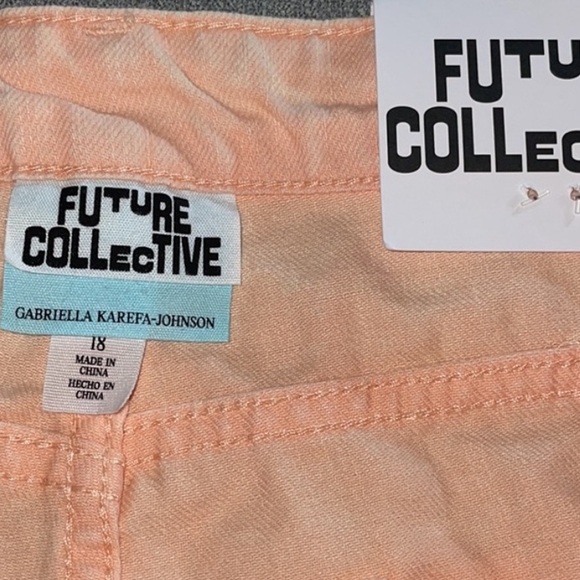 Future Collective Mid-rise Straight Peach Colored Jeans - Picture 6 of 6